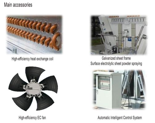 Conception personnalisée Radiateur à distance de refroidisseur à sec 42000m3/H Pour le refroidissement du moteur Genset