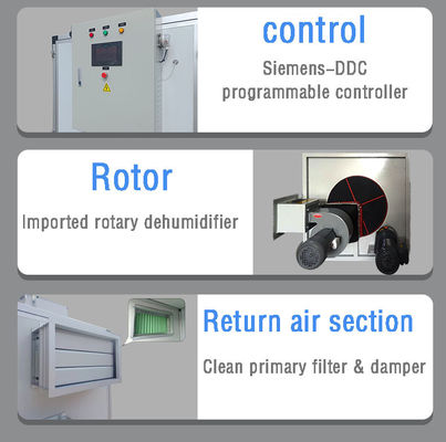 Déshumidificateur rotatif OEM ODM Installation extérieure pour usine de fruits de mer