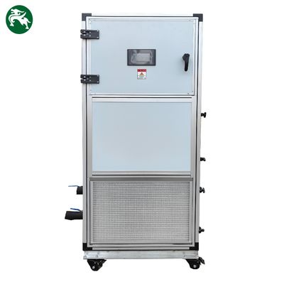 Petite unité de traitement de l'air propre refroidie à l'eau avec roues pour faciliter le mouvement