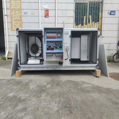Unité de traitement de l'air à expansion directe modulaire à refroidissement par air combinée avec tuyau de chauffage