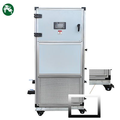 Petite unité de traitement de l'air propre refroidie à l'eau avec roues pour faciliter le mouvement