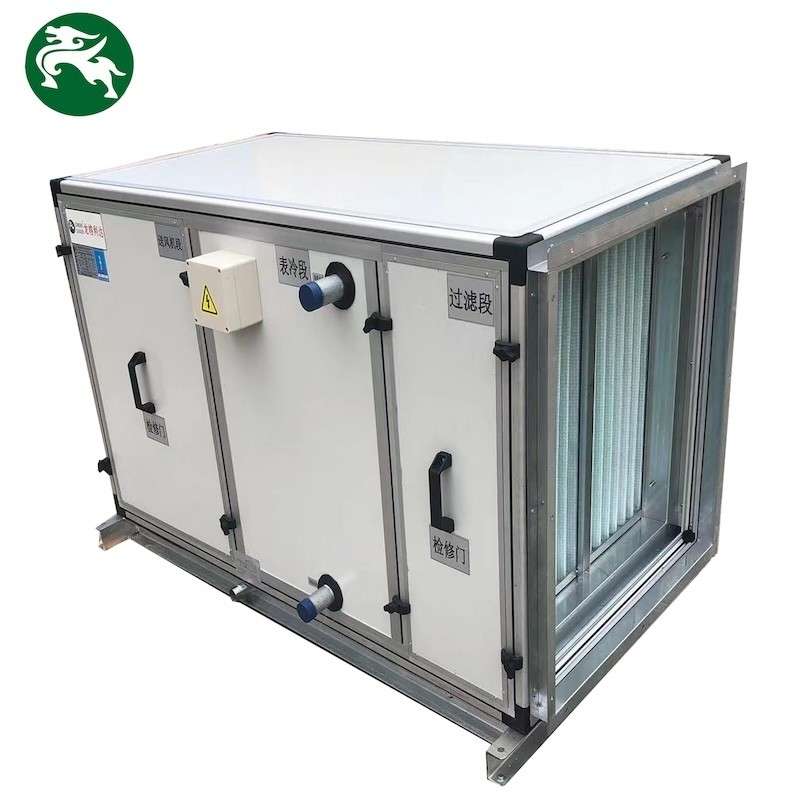 Unité de traitement de l'air refroidie avec eau fraîche AHU 1000-3000CMH Conception personnalisée pour les hôtels